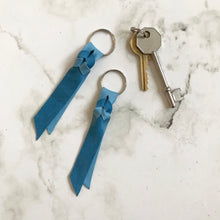 Load image into Gallery viewer, Carolina Blue Leather Keyring
