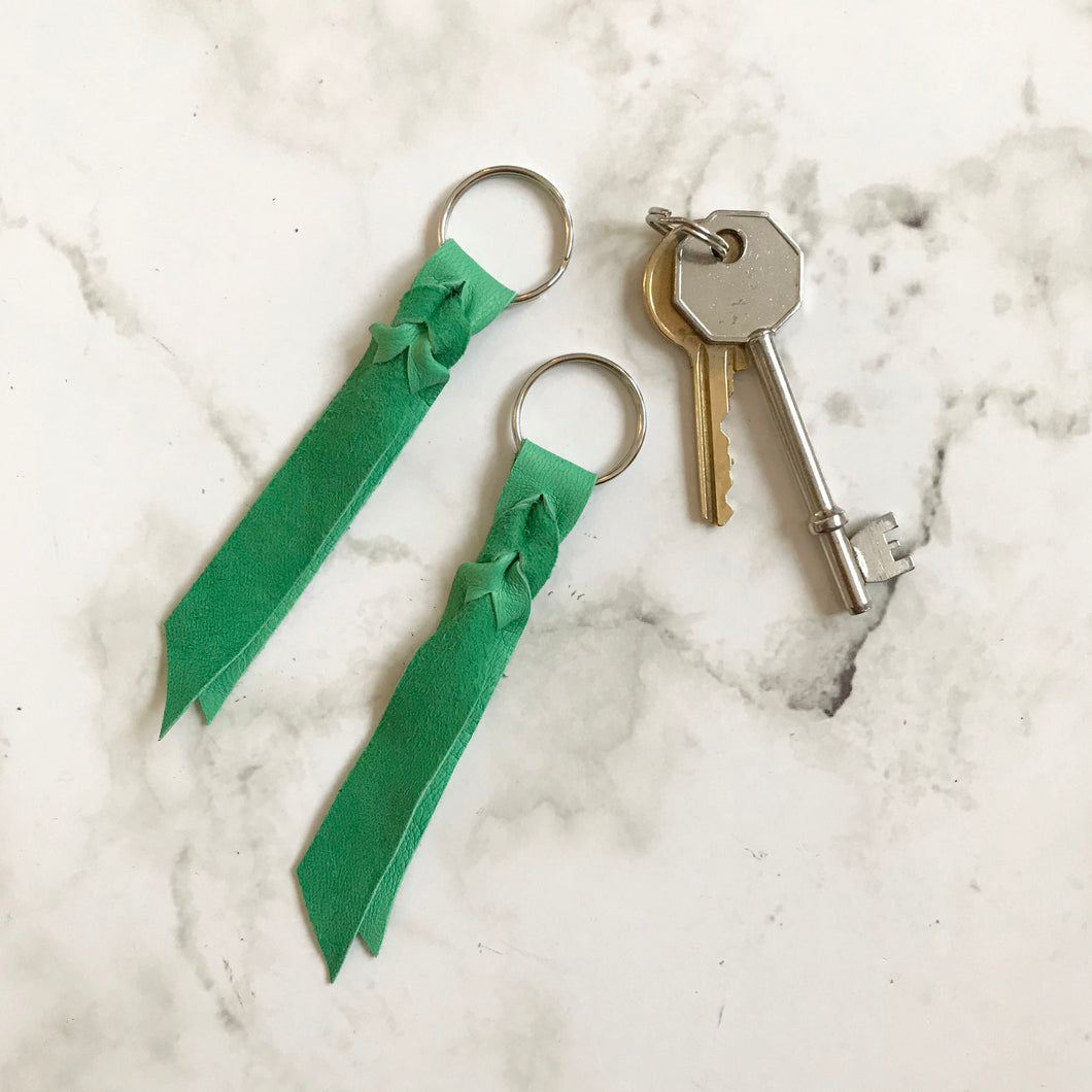 Absinthe Green Leather Keyring