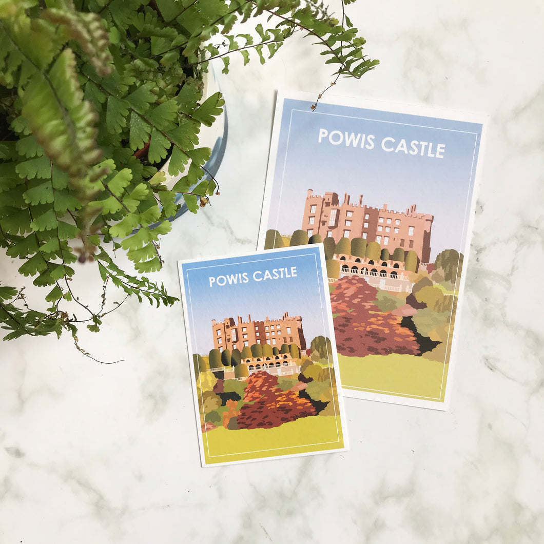 Powis Castle Travel Print