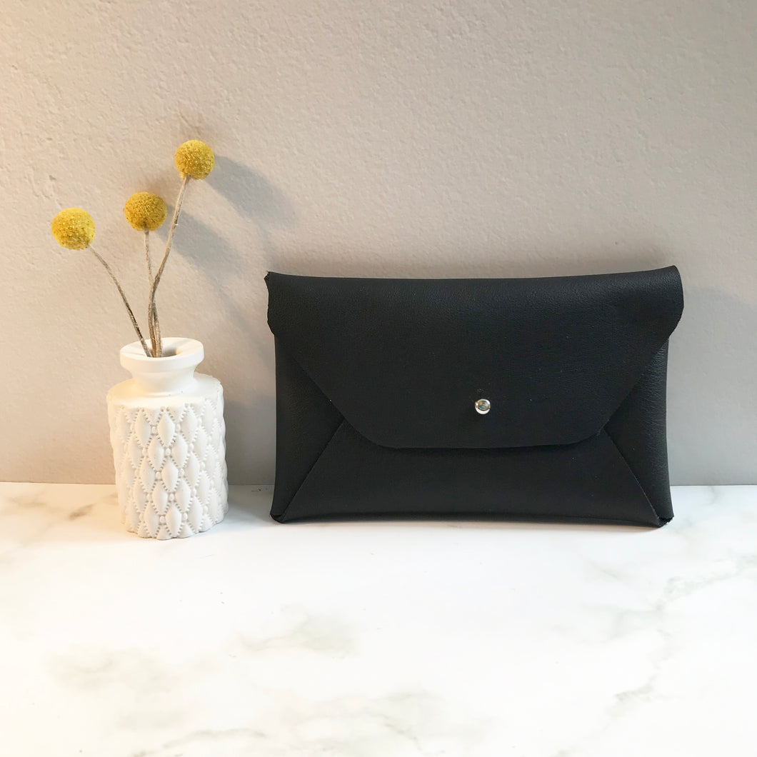 Envelope Purse - Black Leather