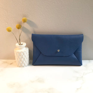 Envelope Purse - Blue Leather