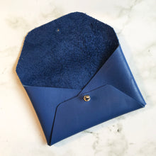 Load image into Gallery viewer, Envelope Purse - Blue Leather

