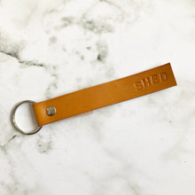 Load image into Gallery viewer, Embossed Leather Keyring - Shed
