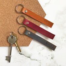 Load image into Gallery viewer, Embossed Leather Keyring - Taxi
