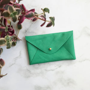 Card Sleeve - Absinthe Green Leather