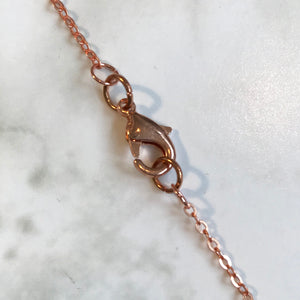 Copper Wonky Circle Necklace