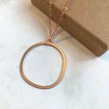 Load image into Gallery viewer, Copper Wonky Circle Necklace
