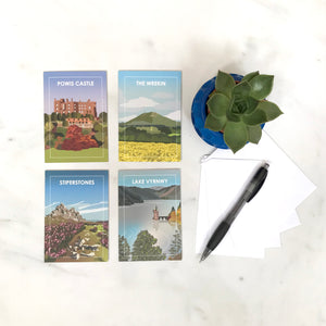 Mini Greetings Cards - Hills & Landmarks