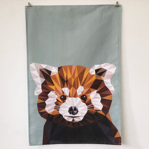 Red Panda Tea Towel