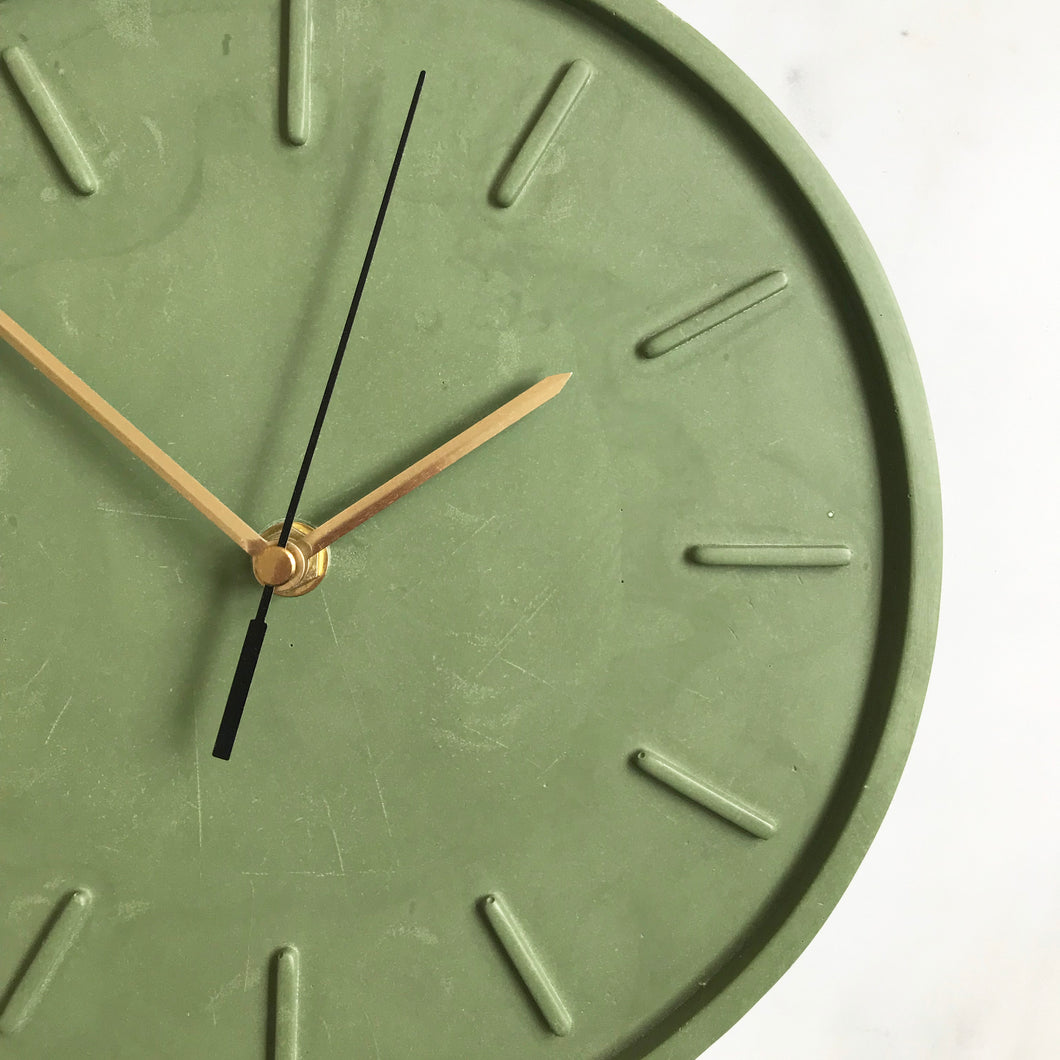 Olive Green Wall Clock